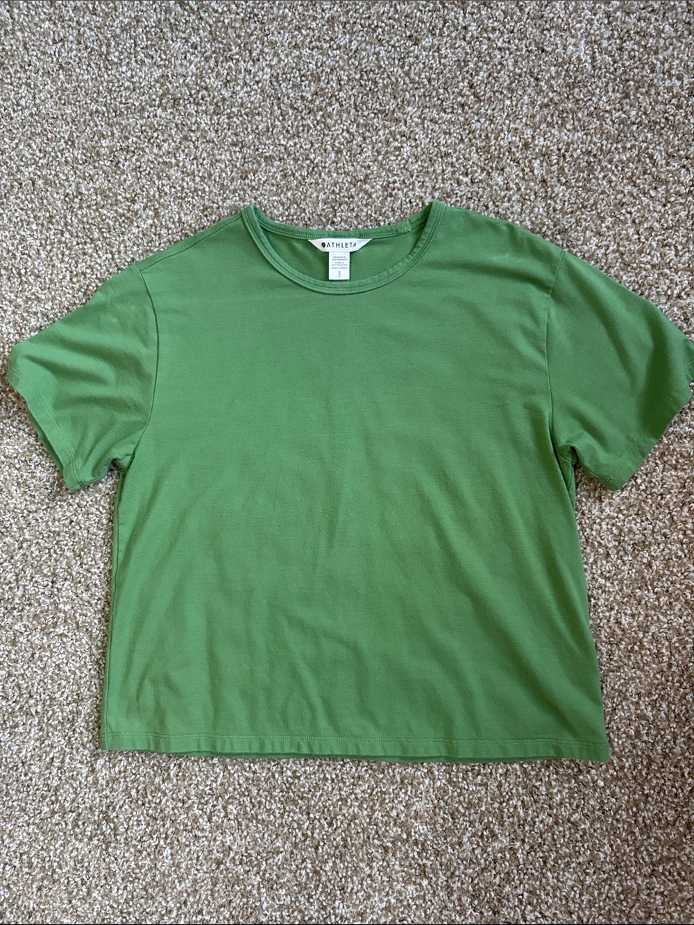 Athleta Olive Green Short Sleeve Crew Tee